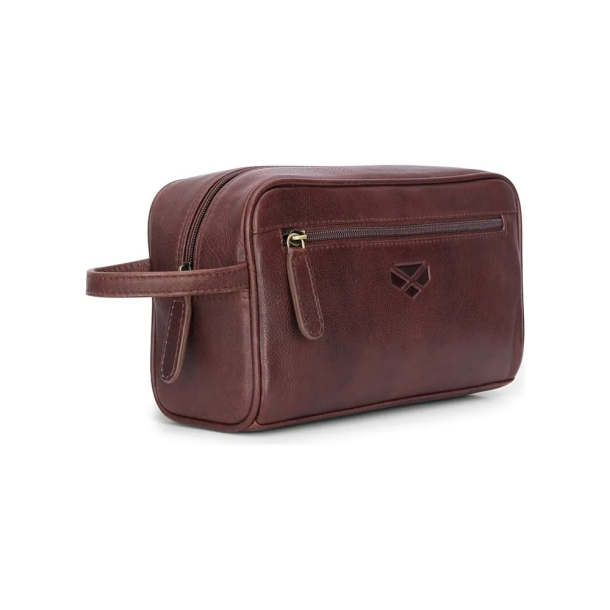 Hoggs of fife Monarch leahter wash bag