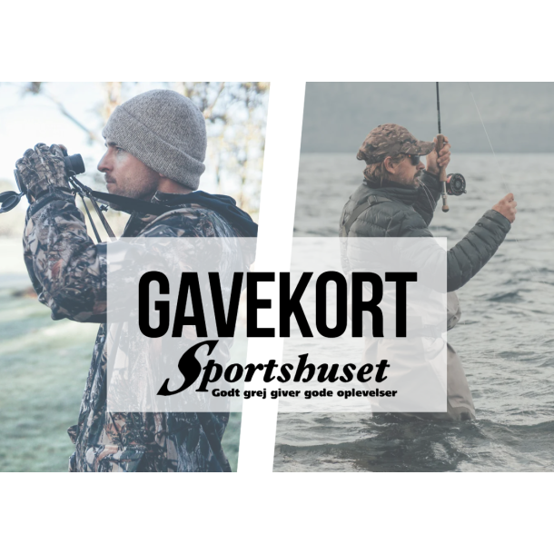 Gavekort til Sportshuset Butik - Fiskeri &amp; Outdoor