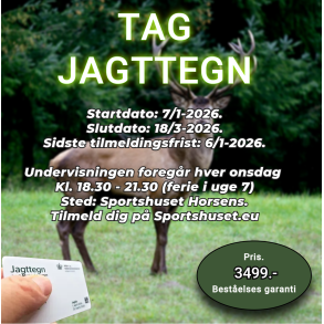Jagttegn Kursus 2026 forr i Sportshuset Horsens