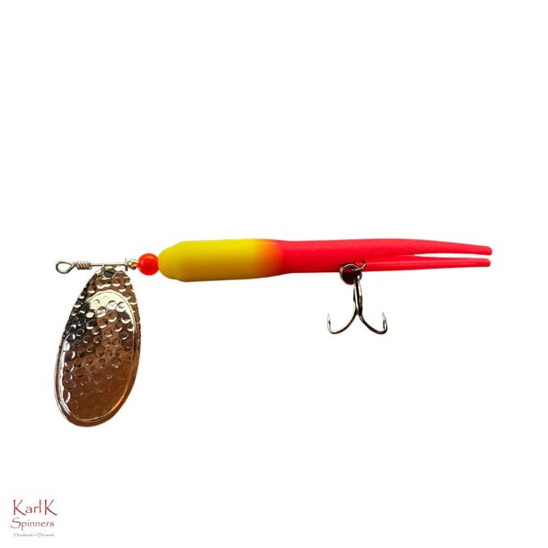 KarlK Flying C spinner - Skjern  17g Gul-R&oslash;d/S&oslash;lv