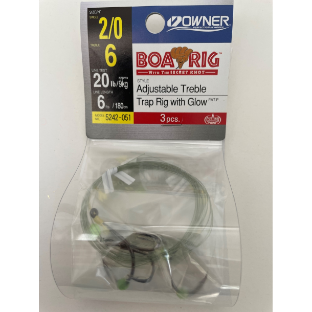 Owner Boa Trap Rig, 3 pack