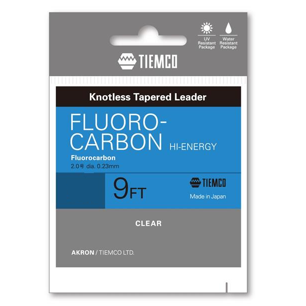 Tiemco Akron Fluorocarbon forfang taperet 9' 0X - 0,28mm