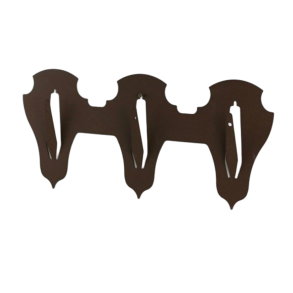 Torp Opsatsplade til 3 bukke vandret Corten