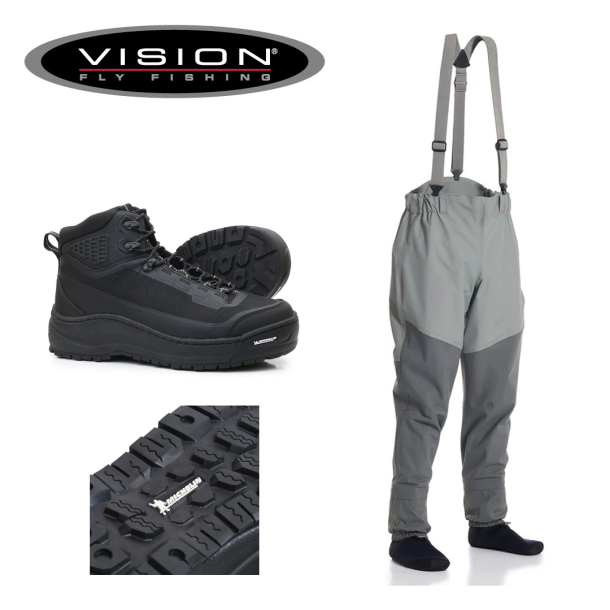 Vision Koski Grey Guiding/Musta Hiker Waders s�t