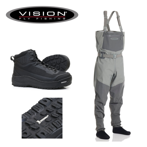 Vision Koski Grey/Musta Hiker Waders s�t