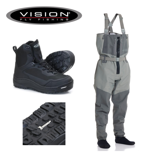 Vision Koski  Grey Zip/Musta  Waders s�t