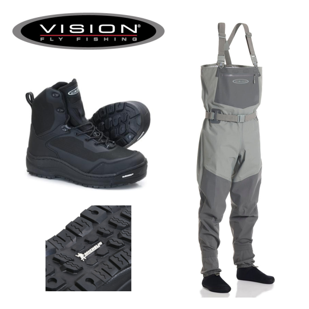 Vision Koski Grey /Musta Waders s�t