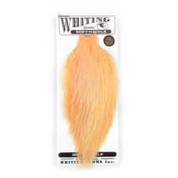 Whiting Spey Hackle Rooster , White Dyed Salmon Pink