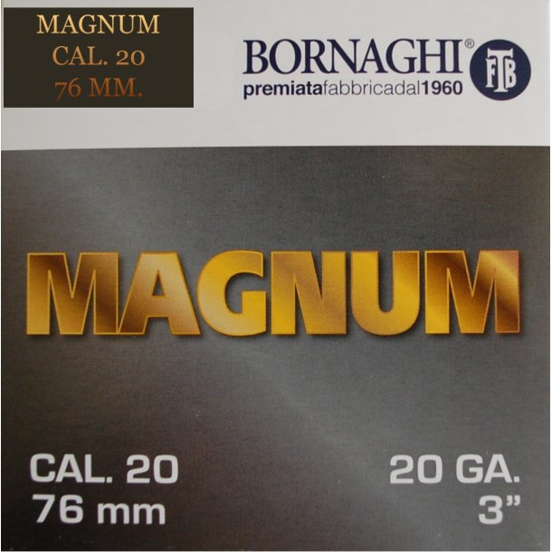 Bornaghi Steel Magnum 28gr 20/76 - Jagtpatron 25 stk.