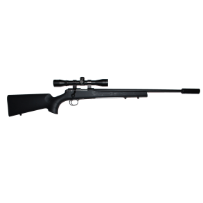 CZ 457 Syntetisk Salonriffel pakke m/ Focus 4x32 Kikkert & RCC Lyddmper