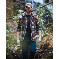 Hoggs of Fife Brucefield fleece - Plaid Brown