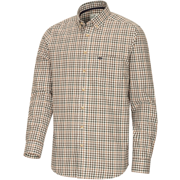Hoggs of Fife Garvock Cotton Twill Herringbone Check Shirt
