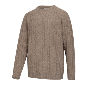 Hoggs of Fife Jedburgh II Cable Pullover - Oatmeal