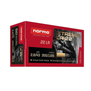 Norma Xtreme long range 22lr. 50 stk. - 2,8gr/43 grain - 355 m/s