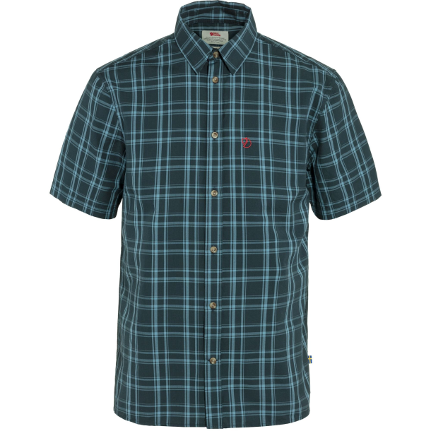 Fjllrven vik Lite Shirt SS Herreskjorte, Dark Navy / Dawn Blue