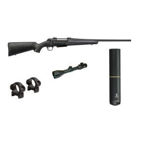 Winchester XPR Riffel M/ Hunter 2,5-10x50 Sigtekikkert og Stalon X108 Lyddmper - Riffelpakke