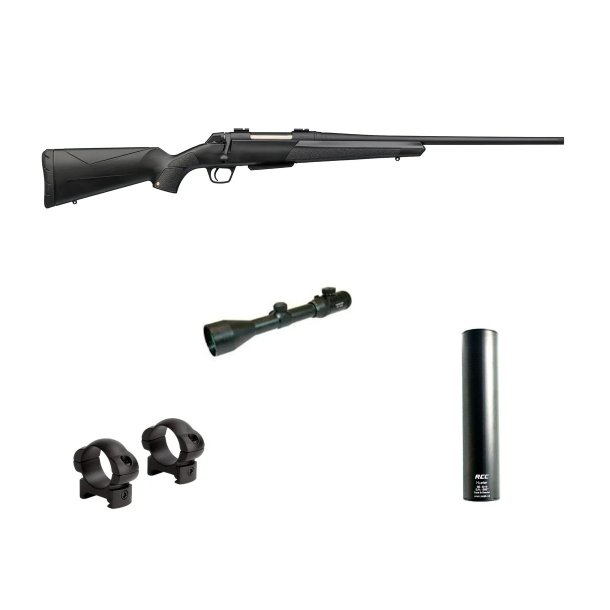 Winchester XPR Comp. Riffel M/ Hunter 2,5-10x50 Kikkert og RCC Hunter Lyddmper - Riffelpakke