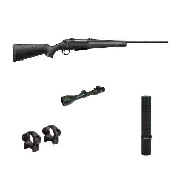 Winchester XPR Composite Riffel M/  Hunter 2,5-10x50 Kikkert og TMD35 Lyddmper - Riffelpakke