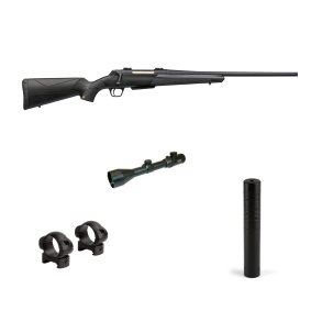Winchester XPR Composite Riffel M/ Hunter 2,5-10x50 Kikkert og Ultradome Lyddmper - Riffelpakke