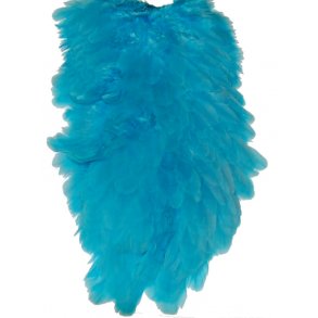 FF American Hen Saddle - Silver doctor blue